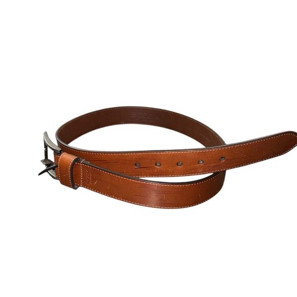 Biconi NWT Genuine Leather Belt in Cognac Size 34 - Picture 2 of 7